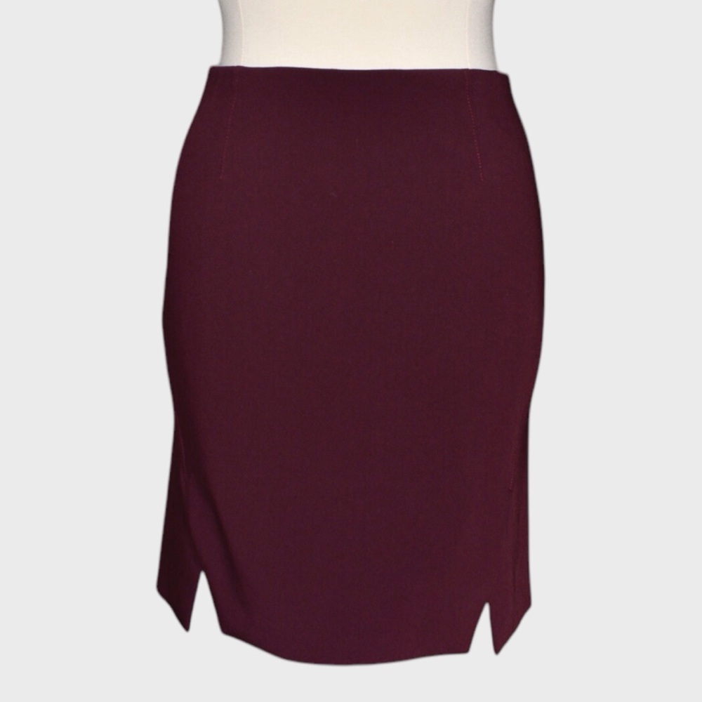 WHBM Burgundy Pencil‎ Skirt